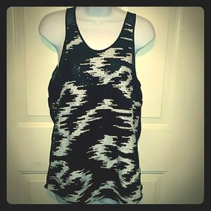 New HYPE $118 Sequin Dressy Work 2Fer Silky Tank